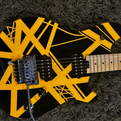 EVH Wolfgang Special Striped with Floyd Rose 2010s - Black/Yellow Stripes image 1