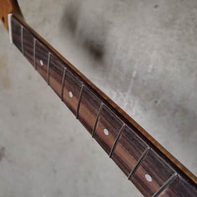 Flame Roasted Maple Strat Neck fits fender Stratocaster body 22 frets image 3