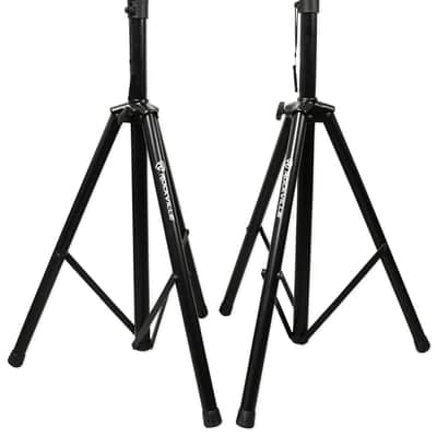 2) Rockville SPG88 8" 400w DJ PA Speakers 8-Ohm+Powered 4-Ch Mixer+Stands+Cables image 2