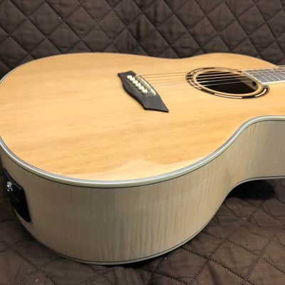 Washburn AG40CEK Grand Auditorium Spruce Top Flame Maple 6-String Acoustic-Electric Guitar w/Hard Case image 8