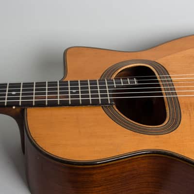 Selmer-Maccaferri  Modele Orchestre Acoustic Guitar (1932), ser. #163, molded fiberglass road case. image 17