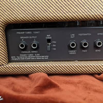 Carvin VT50 50W Guitar Tube Amplifier Head Lacquered Tweed w/ Footswitch & Cover image 7