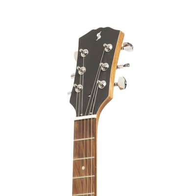 STAGG Standard Series Electric Guitar With Solid Mahogany Body Flat Top Left Hand CHERRY image 5