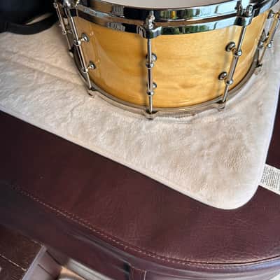 Ludwig 110th anniversary aged exotic 6.5 x14 snare drum - Natural image 6