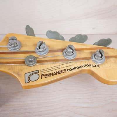 Fernandes BO-50 Bass MIJ 1970s Natural Neck-Through Vintage Made in Japan w/ Bag image 3
