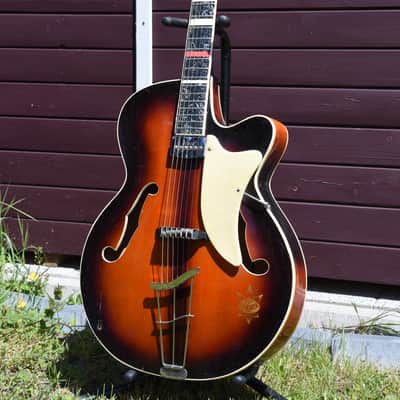 Arnold Hoyer PERLOID + Pickup – 1956 German Vintage Archtop Jazz Guitar / Gitarre image 4