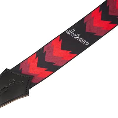 Jackson #2993258002 - Jackson Strap with Double V Pattern - Black/Red image 2