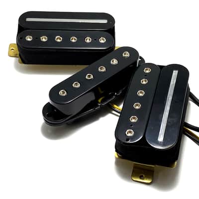 Dragonfire Hex Rail HSH Pickup Set, Hex Rail Humbucker Bridge & Neck + Hex Single Middle image 2