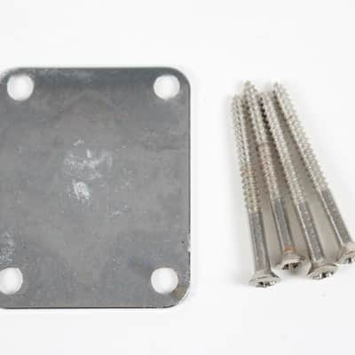 1958 Fender Stratocaster/Telecaster/Jazzmaster/Esquire/Jazz/Precision Bass 4-Bolt Pre-CBS 1950s USA Neck Plate image 3