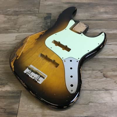 Made to Order - FRANCHIN Uranius bass body Relic Aged 100% Nitro Lacquer (Sunburst/ Black/ White/ Blue/ Green/ Yellow/ Red/ Pink/ Burgundy/ Purple/ Gold/ Silver, etc.) Basswood Poplar Jazz-Bass Style Made in Italy image 23