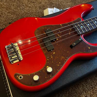 Fender Custom Shop '66 Precision Bass Journeyman Relic 4-String Bass Guitar, Rosewood Fingerboard, Hot Rod Red journeyman image 16