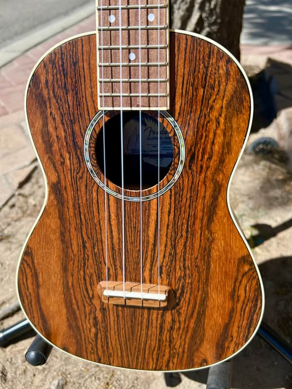 Fender Zuma Exotic Concert Ukulele 2022 - Present - Natural Bocote image 1