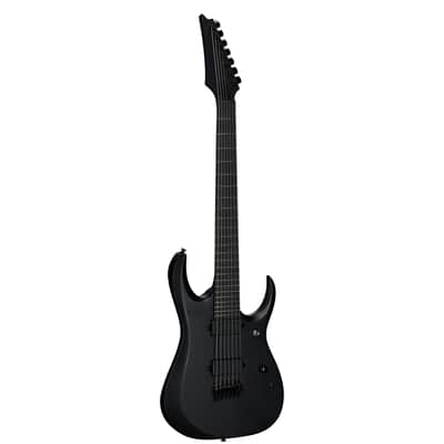 Ibanez RGDRB71 Iron Label Electric Guitar, 7-String, Black Flat Bild 2