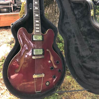 Matsumoku Laguna Set Neck design 1970's-80's - dark red image 1