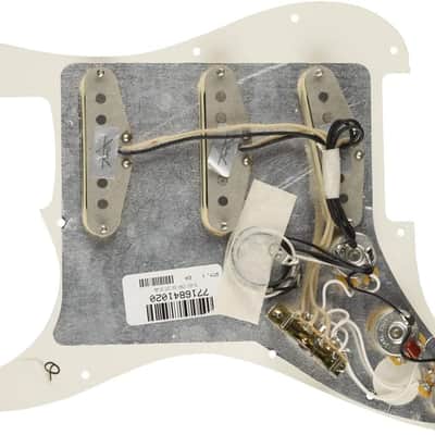 Fender Pre-Wired Strat Pickguard, Custom Shop Custom '69 SSS, Parchment 11 Hole PG image 2