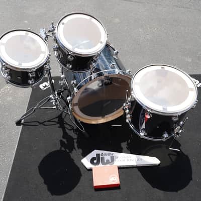 DW USA Collectors Series - Ebony Chaos - 4pc Pure Maple SSC Shell Pack With Ring's (DW - Limited Finish) image 8