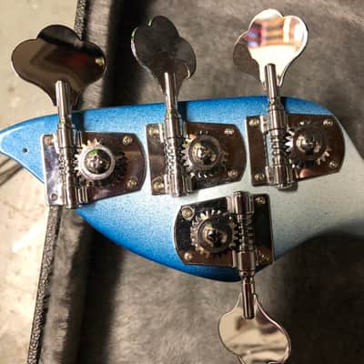 Geddy Lee Tear Drop Copy Squire  2018 White and Blue image 7