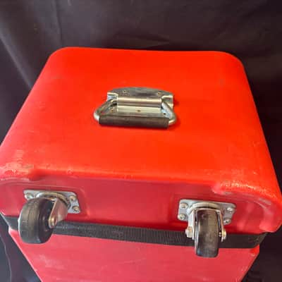 Frankie Banali's Quiet Riot Protechtor - 31x14x11" Rolling Hardware Hard Case, Stenciled 1980s–1990s - Orange image 5