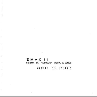 E-mu Emax II Manual de Usuario en español (castellano) copia digital