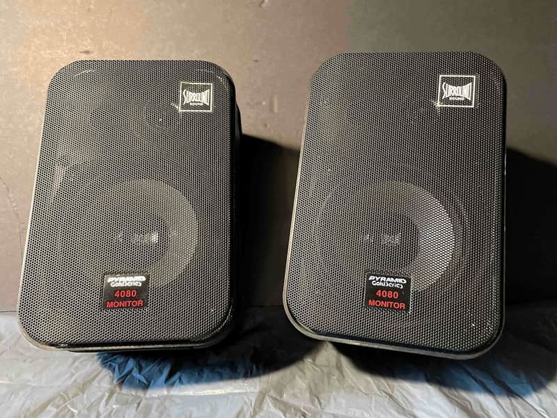 Pyramid 4080 Studio Monitors High Performance 400 Watt Book Case Speaker System Bass Reflex (Pair)