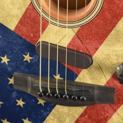 Mint Fender Limited Edition American Acoustasonic Stratocaster USA Flag image 3