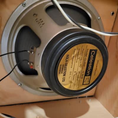 Mitchell 4x12 Cab 1977-1978 with 8 ohm G12M 25w 55 HZ Black Back Celestions - Black image 22