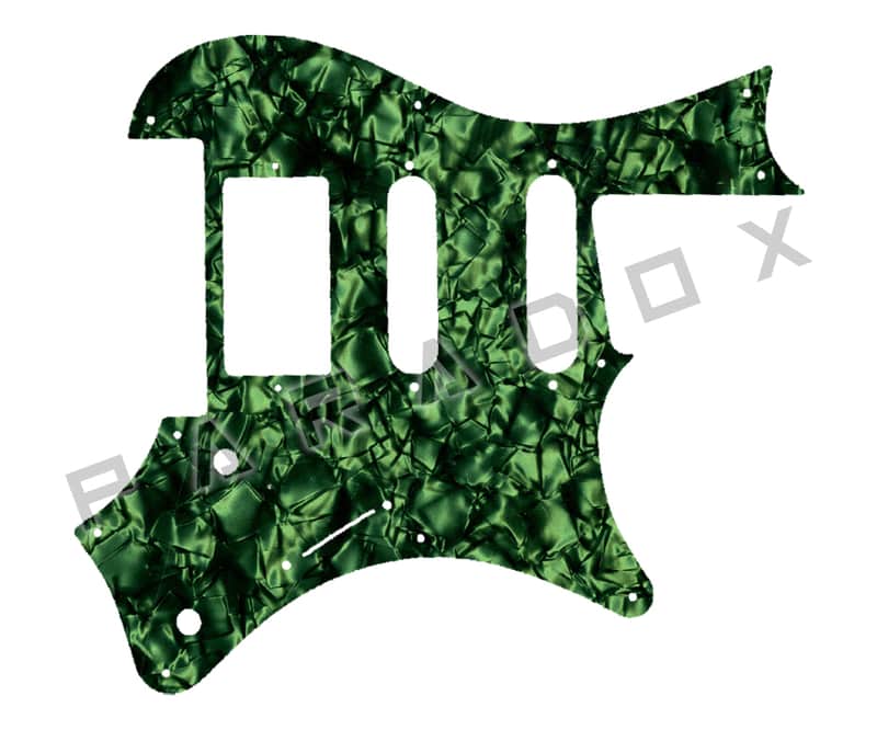 Custom Pickguard For 2016 - 2020 Made in Indonesia Strandberg Boden Classic 6-Trem - Dark Green Pearl/Black/White/Black .090" image 1