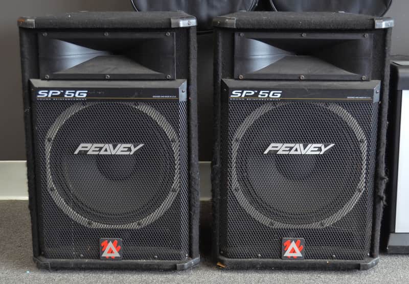 Peavey SP-5G Two-Way PA Speakers Pair – Used - Black | Reverb