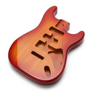 Sunburst Mahogany Strat-Style Guitar Body image 1