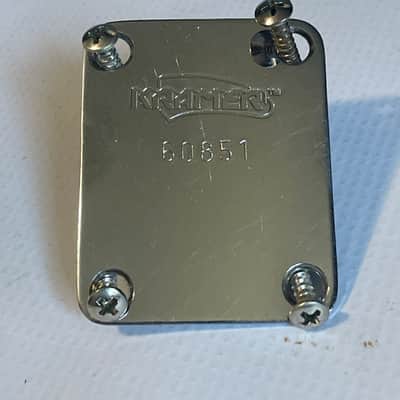 1980's Japan Kramer Focus 1000 Series Guitar Chrome Neckplate Neck Plate image 2