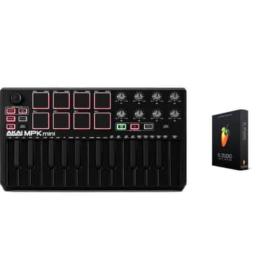 Akai Professional MPK Mini mkII and FL Studio 20 Fruity Edition - Limited Edition Black on Black