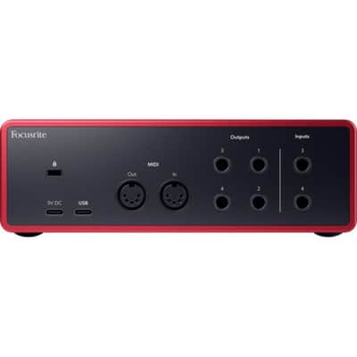 Focusrite Scarlett 4i4 USB-C Audio/MIDI Interface (4th Gen) Bundle with Studio Monitor Headphones, MXL 550/551 Microphone Ensemble Kit, Pop Filter, Mic Stand, Headphone Holder and 2x XLR Cable image 6