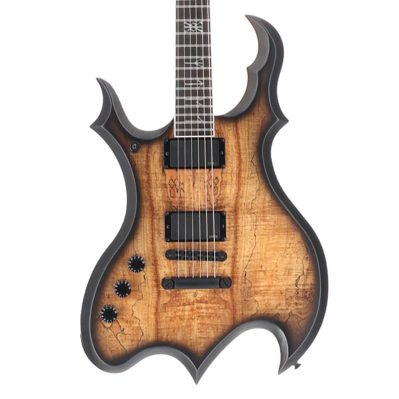 Wylde Audio Wrathmaker Left Handed Spalted Maple, Black Burst, Stage Ready (SR) (39019) image 1