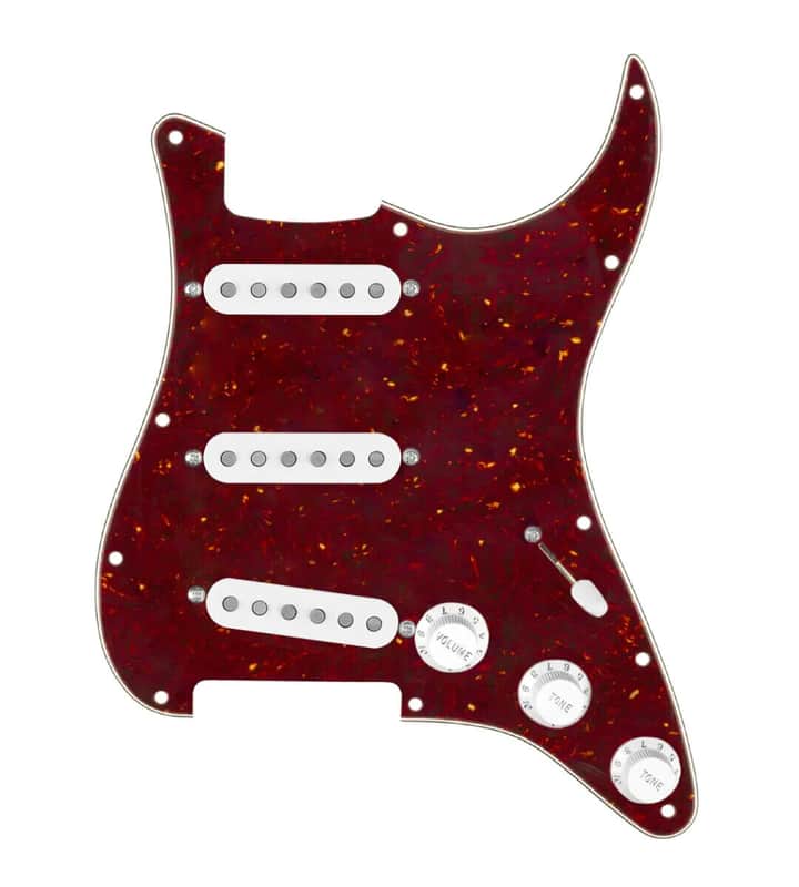 920D Generation Loaded Pickguard Blender 5 Way for Stratocaster - Tortoise / White image 1