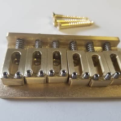 Killer Guitar Components Narrow Brass Hardtail Bridge - Solid-Milled image 3