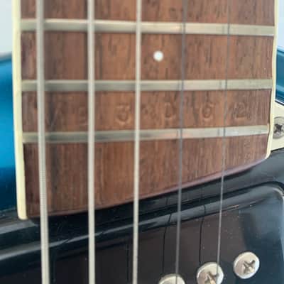 1993 Mosrite Ventures Model '65 Metallic Blue Mint Condition Full Documentation Made in the USA image 9