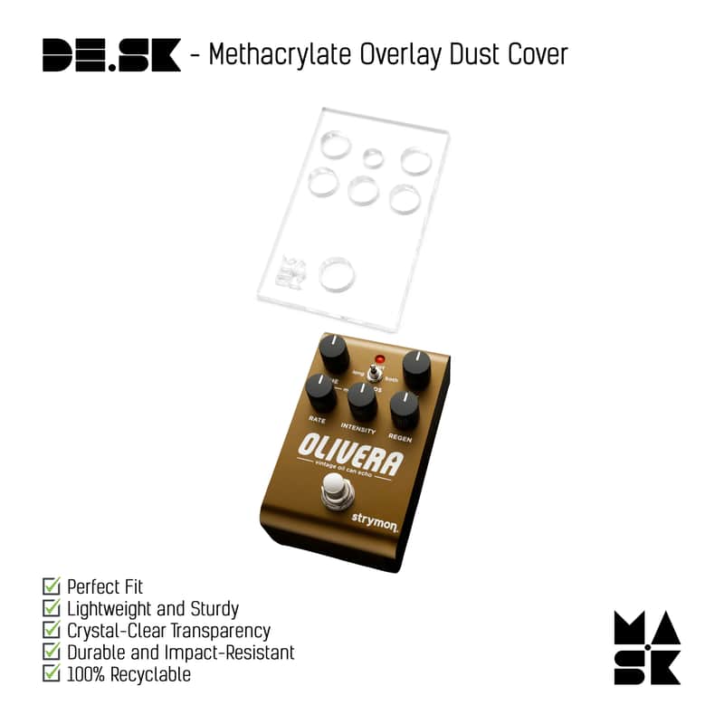 Protective Methacrylate Overlay Dust Cover for Strymon Olivera image 1