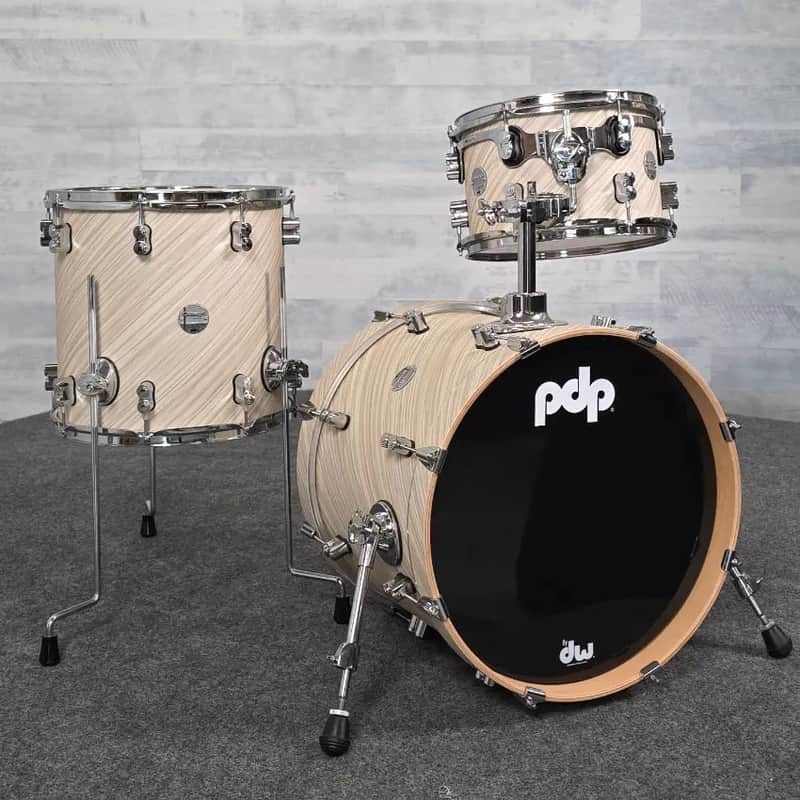 Used PDP Concept Maple 3pc Bop Drum Set Twisted Ivory - Good image 1