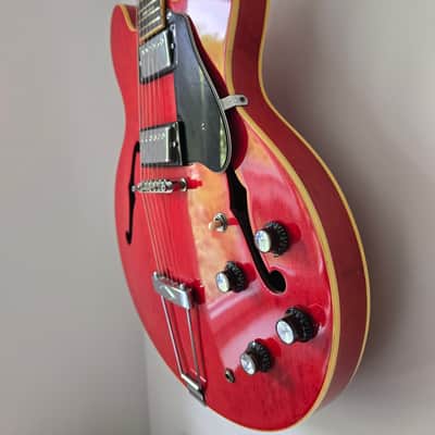 Luxor ES-335 Style Hollowbody – MIJ Lawsuit Era – Cherry Red – Professional Setup image 11
