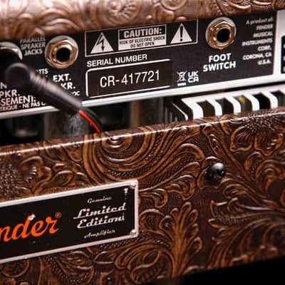 Fender '65 Deluxe Reverb FSR Limited Edition Western Tooled 1x12" Valve Combo Amplifier image 7