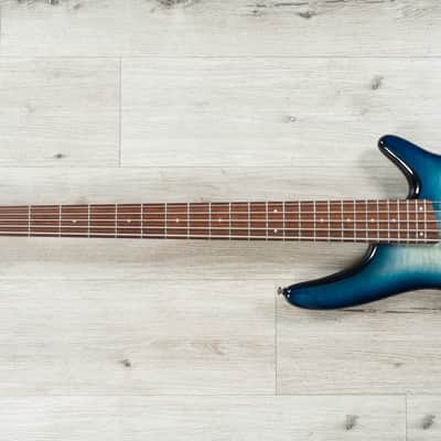 Ibanez SR Standard SR405EQM 5-String Bass, Quilted Maple Top, Stained Cosmic Blue Starburst image 6