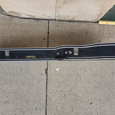 Univox Single Cut Guitar Hard Case 1970's - Black/Yellow image 3