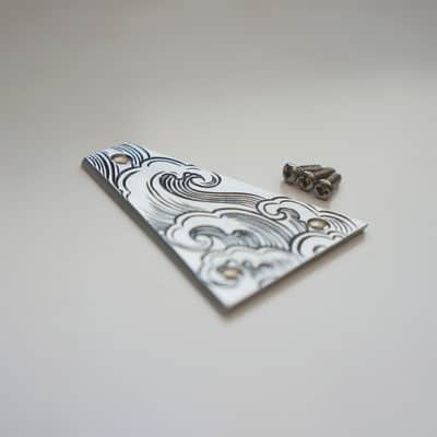 Engarved Silver Guitar Truss Rod Cover with Screws image 7