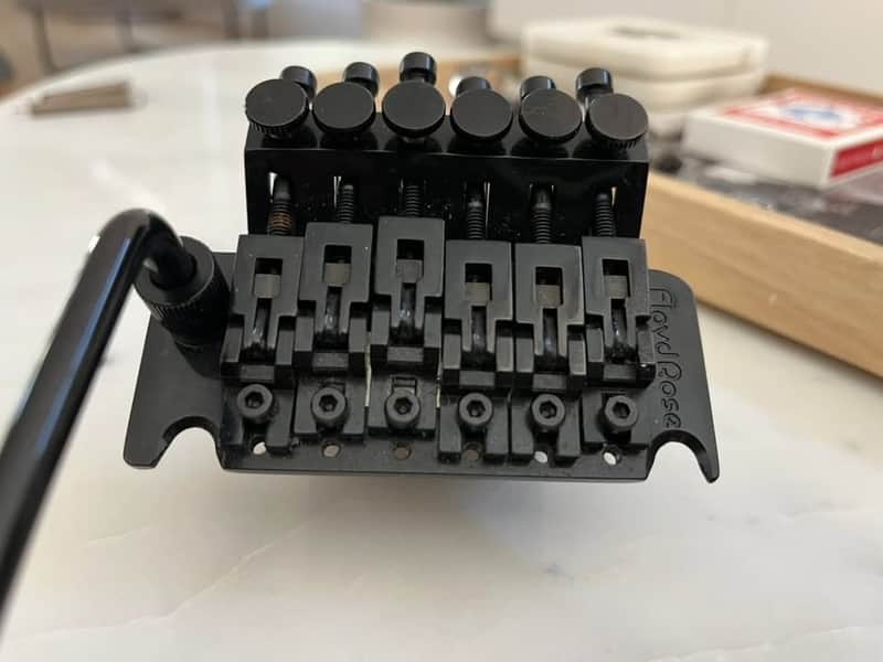 Black Floyd Rose Original Tremolo System with R3 Nut 37mm Titanium Fat Block Made in Germany Bild 1