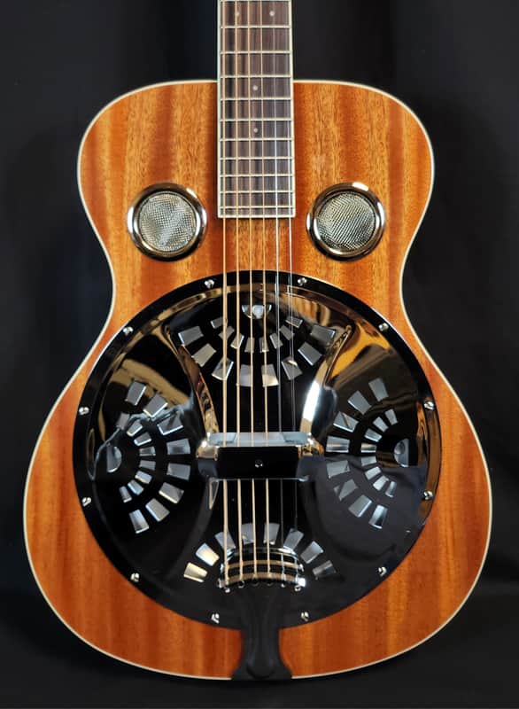 Regal RD-30M Studio Series Roundneck Resophonic Guitar – Natural Mahogany image 1