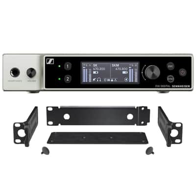 Sennheiser EW-DX-EM-2 Digital Half Rack Wireless Microphone Receiver Q1-9 Range - Open Box Mint image 1