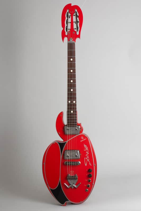 Wandre  Scarabeo Solid Body Electric Guitar (1965), molded plastic hard shell case. image 1