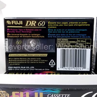 NEW Audio Cassette Tape Lot of 20 Sealed Fuji DR60 DR90 in Boxes, Factory-Sealed image 6
