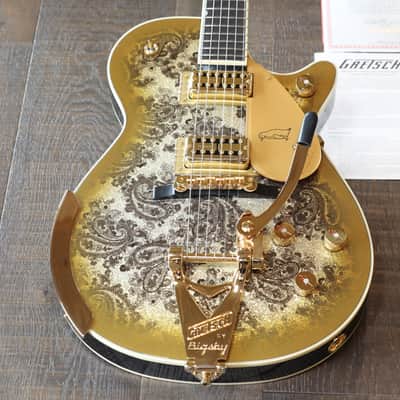 MINTY! 2024 Gretsch Limited Edition G6134-TG Electric Guitar Gold Paisley Penguin + COA OHSC image 2
