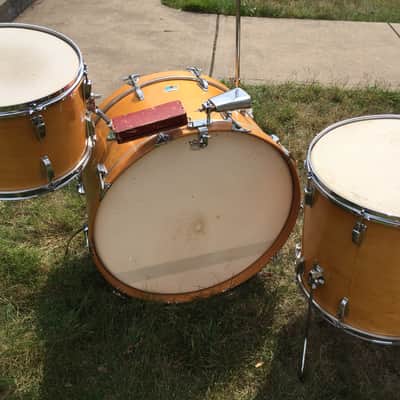 Ludwig 3-ply 1971 Thermogloss Drum Kit 26x14, 14x10, 18x16 image 3